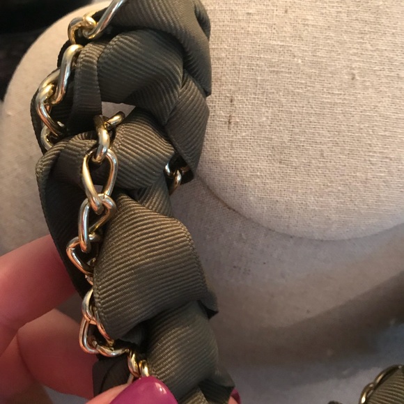 Army Green and Gold Necklace - Picture 2 of 3